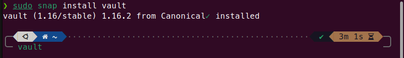 HashiCorp Vault successfully installed via Snap