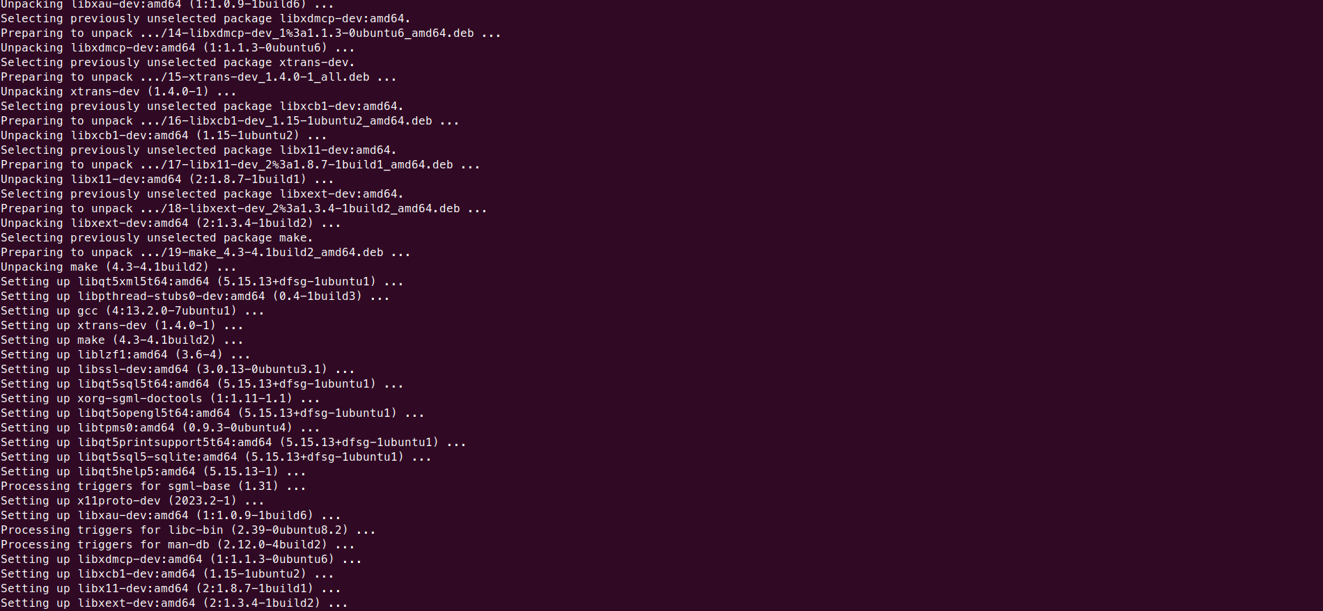 VirtualBox peer dependencies installation completed
